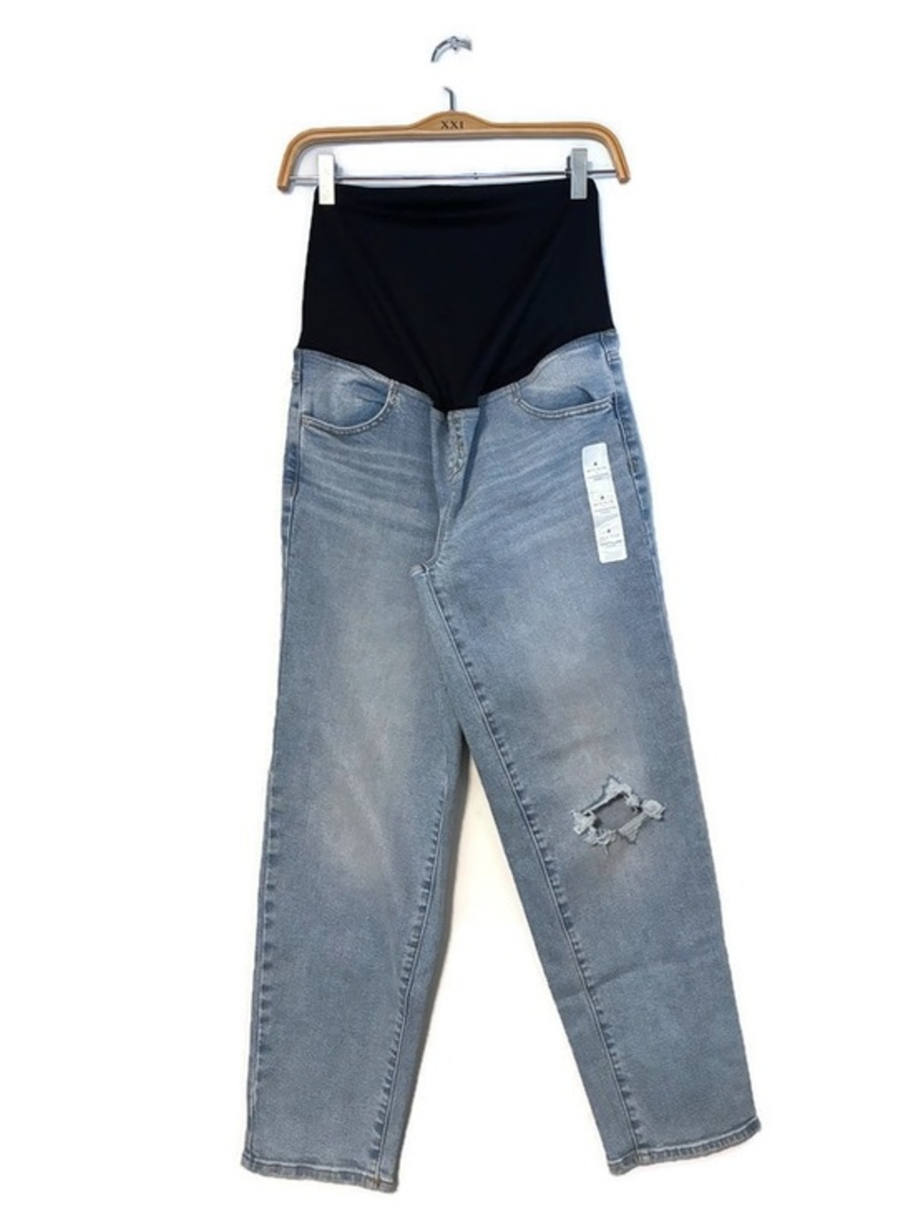 NWT Isabel Maternity 80’s Slim Crossover Panel High Rise Jeans size 4 27 Small